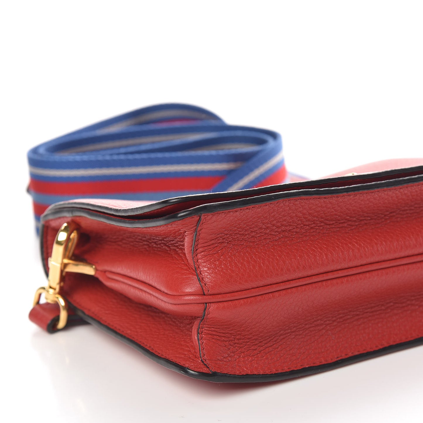 Vitello Daino Flap Crossbody Rosso