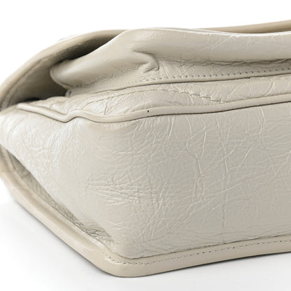 Saint Laurent Crinkled Calfskin Matelasse Monogram Baby Niki Chain Satchel Crema Soft 7 of 8