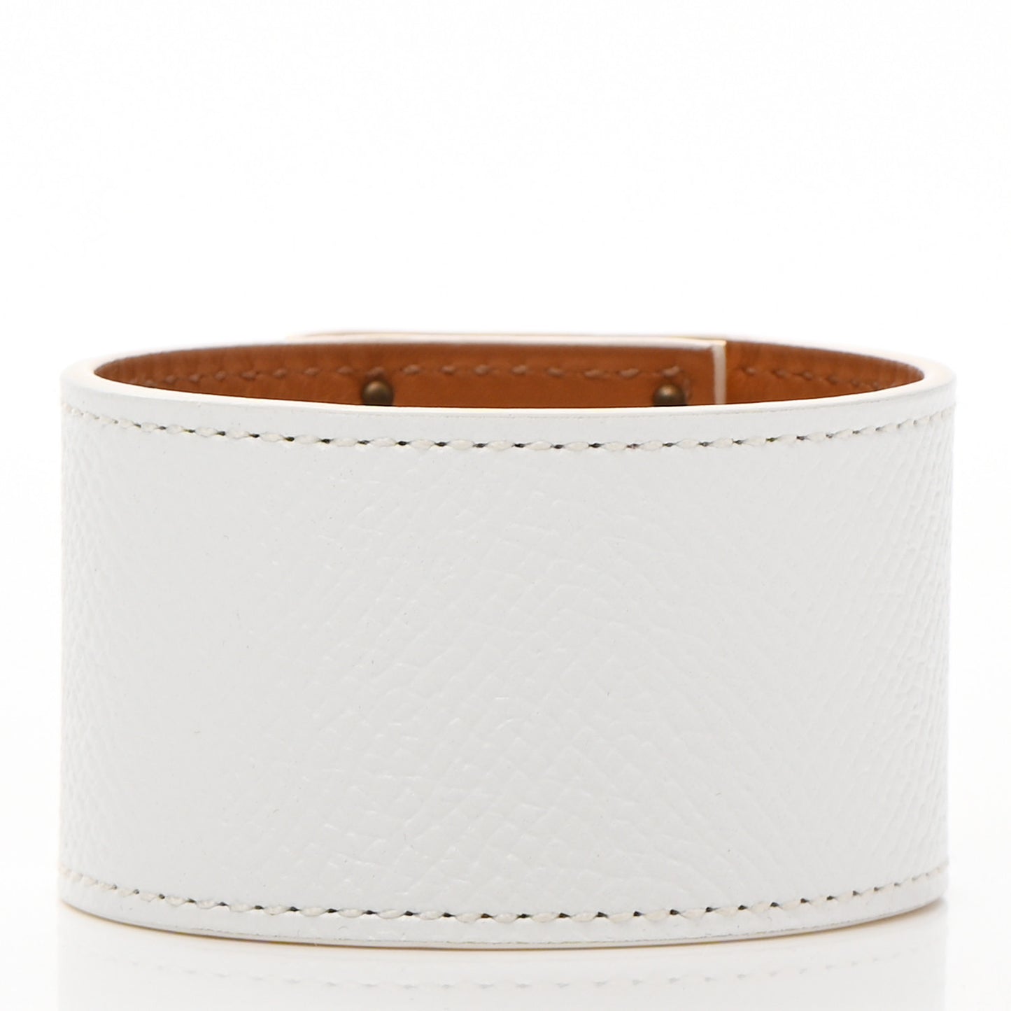 Epsom Kelly Dog Bracelet White