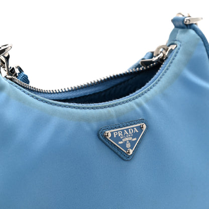 Prada Tessuto Nylon Saffiano Mini Re-Edition 2000 Shoulder Bag Pervinca 10 of 11