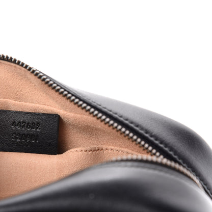 Gucci Calfskin Matelasse Small GG Marmont Chain Shoulder Bag Black 9 of 10