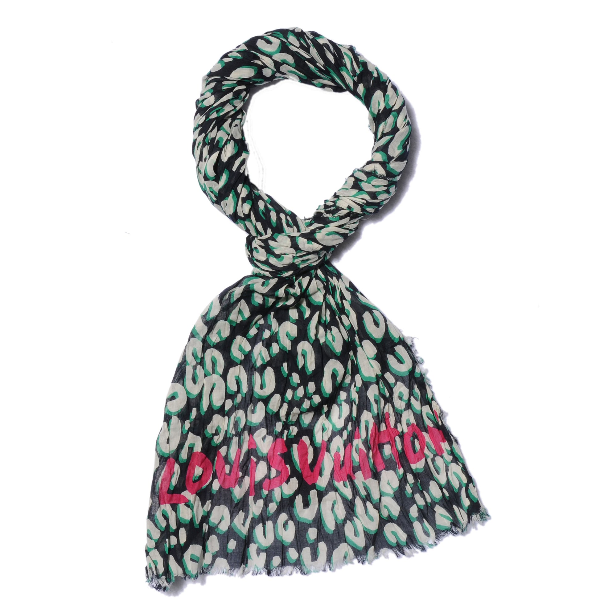 Louis Vuitton Cotton Leopard Pareo Blue Infini 1 of 7
