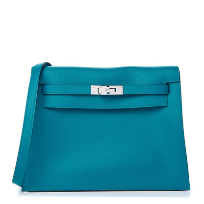 Hermes Evercolor Verso Kelly Danse II Belt Bag Bleu Frida Rose Mexico 1 of 10