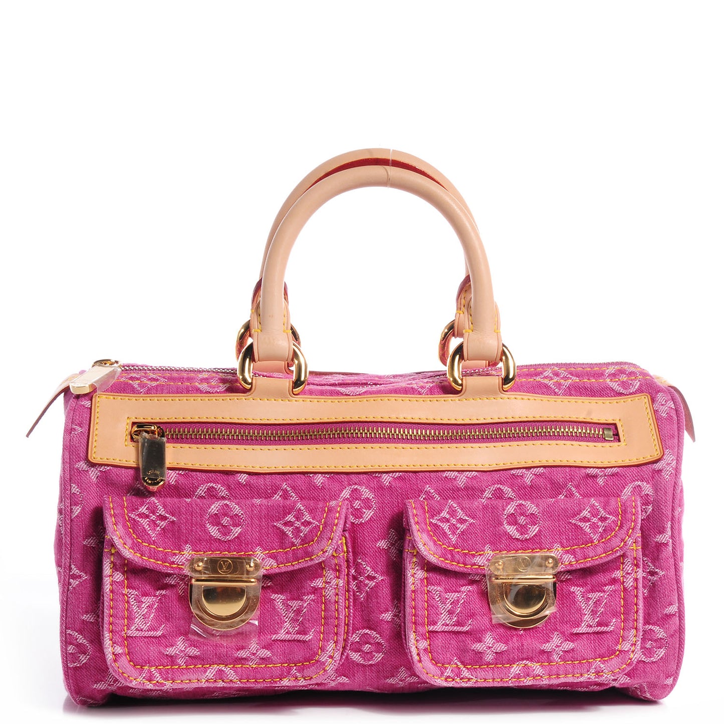 Monogram Denim Neo Speedy Fuchsia