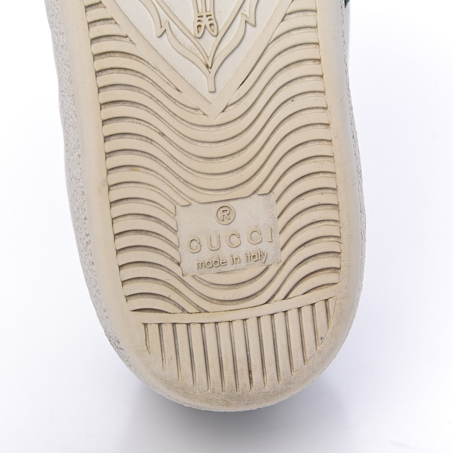 Gucci Calfskin Crocodile Web Womens Ace Sneakers 35 White Green 9 of 16