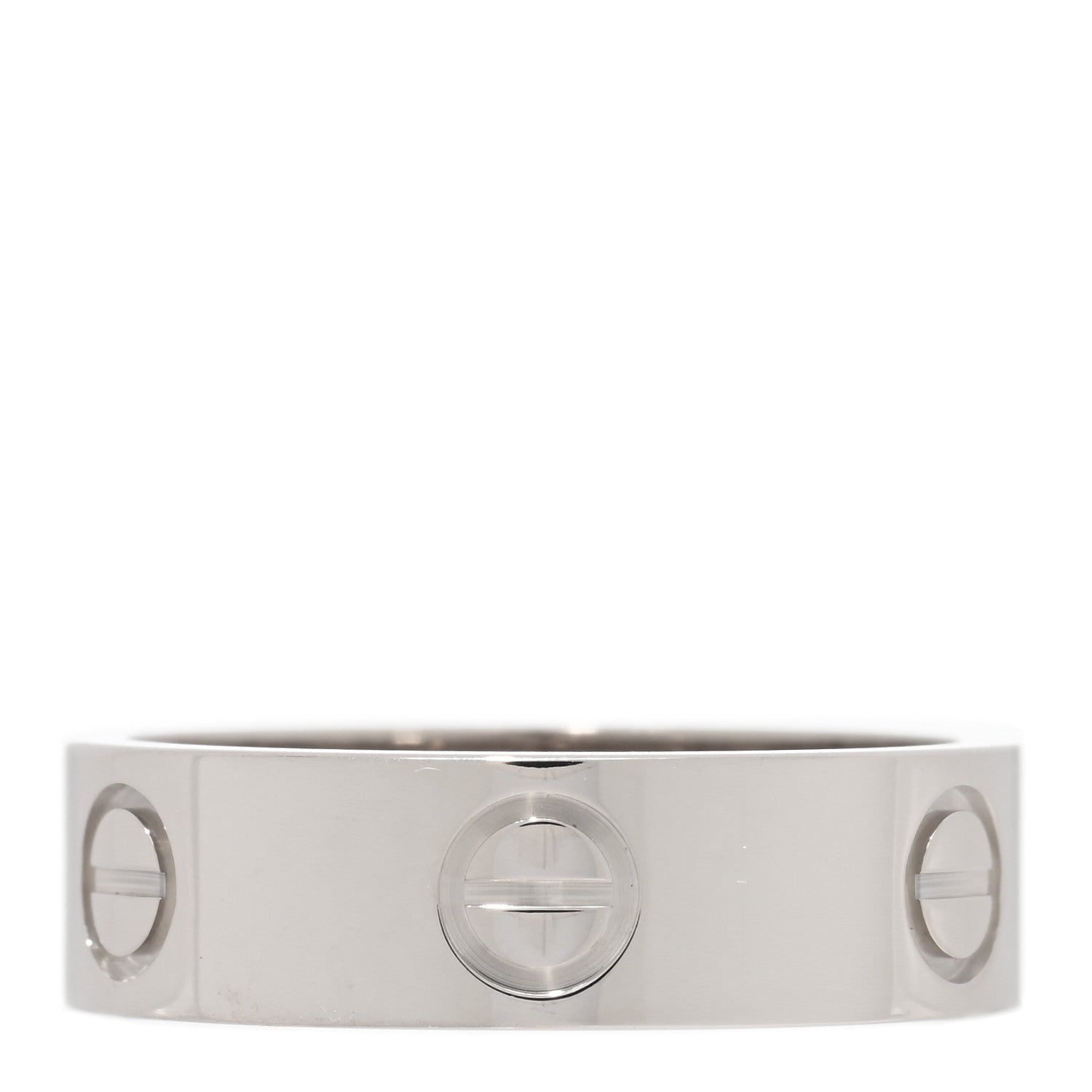 Cartier 18K White Gold 5.5mm LOVE Ring 53 6.5 3 of 5