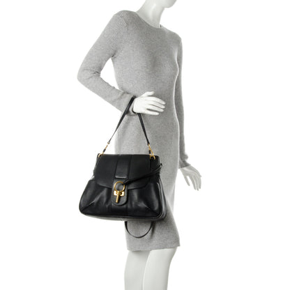 Chloe Grained Lambskin Calfskin Medium Lexa Shoulder Bag Black 3 of 8