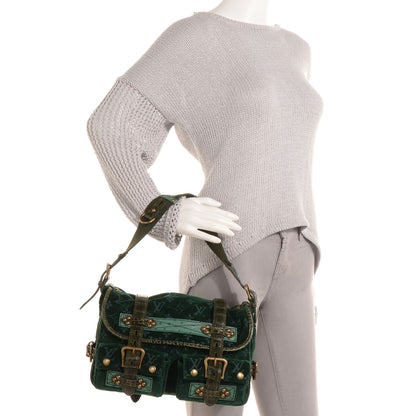 Louis Vuitton Monogram Velours Clyde Green 2 of 7