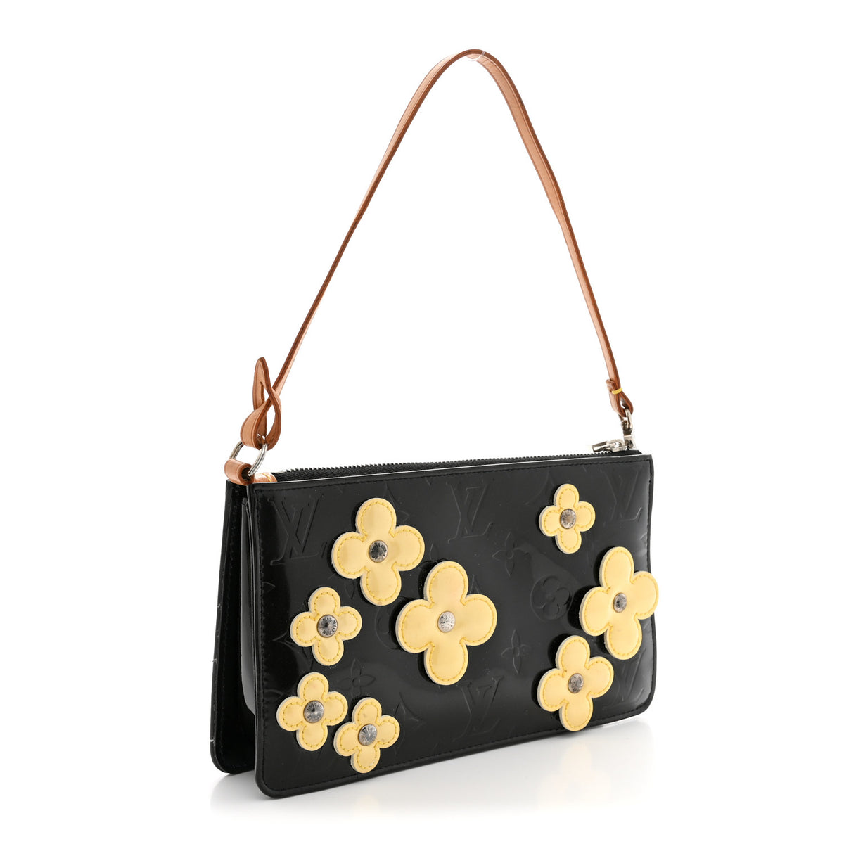 Louis Vuitton Vernis Lexington Fleurs Pochette Black 3 of 10