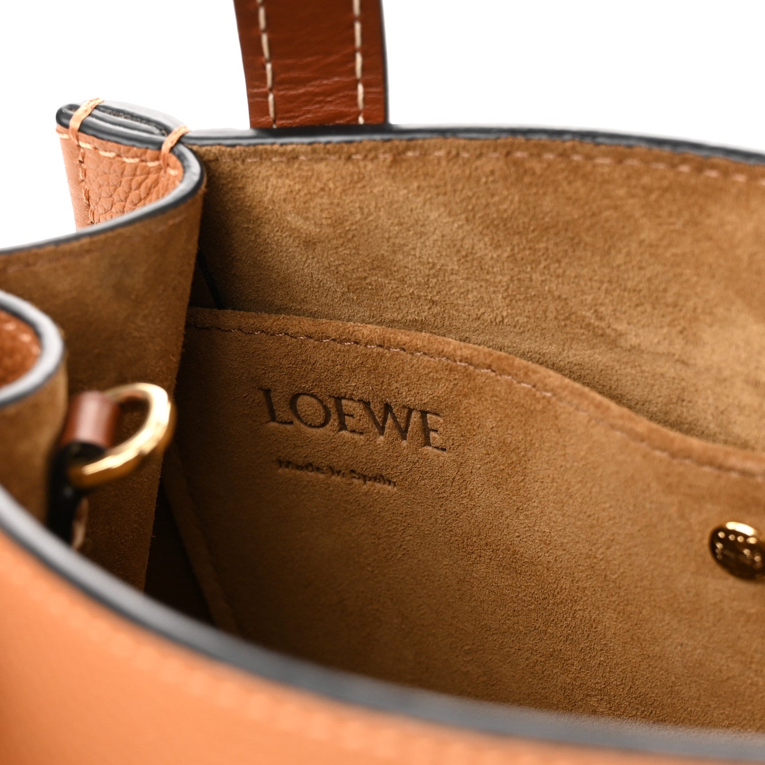 Loewe Calfskin Mini Gate Tote Caramel 6 of 9