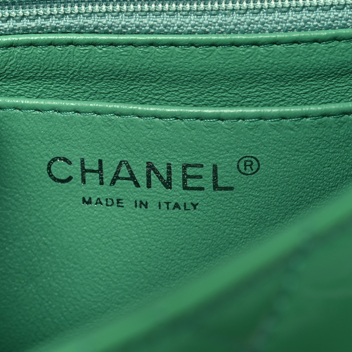 Chanel Patent Calfskin Quilted Mini Square Flap Green 6 of 12