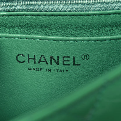 Chanel Patent Calfskin Quilted Mini Square Flap Green 6 of 12