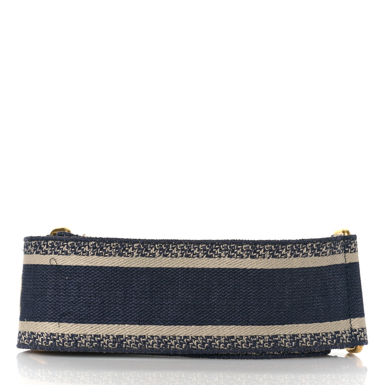 Christian Dior Canvas Embroidered Shoulder Strap Blue 2 of 5