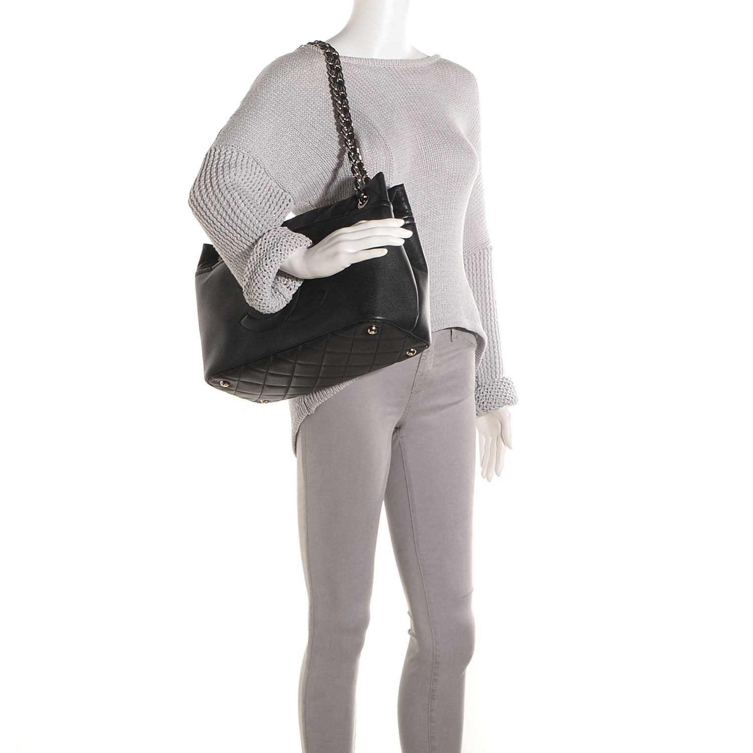 Chanel Caviar CC Timeless Soft Tote Black 2 of 8
