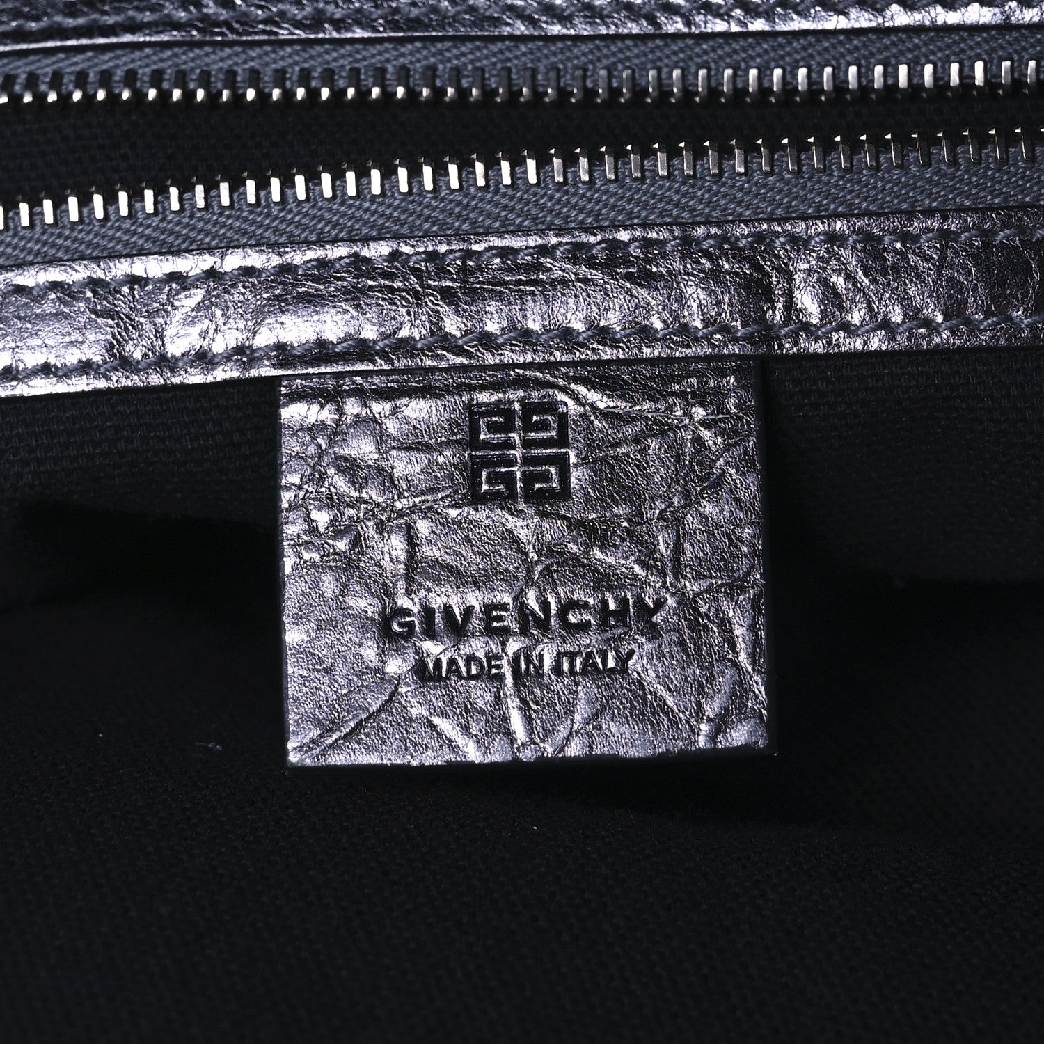 Givenchy Metallic Calfskin Medium Voyou Bag Silver 6 of 11