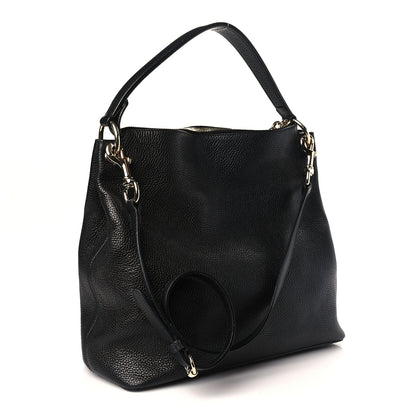 Gucci Pebbled Calfskin Large Soho Hobo Black 3 of 9