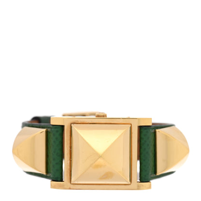 Hermes Stainless Steel Courchevel 23mm Medor Quartz Watch Vert Clair 2 of 5