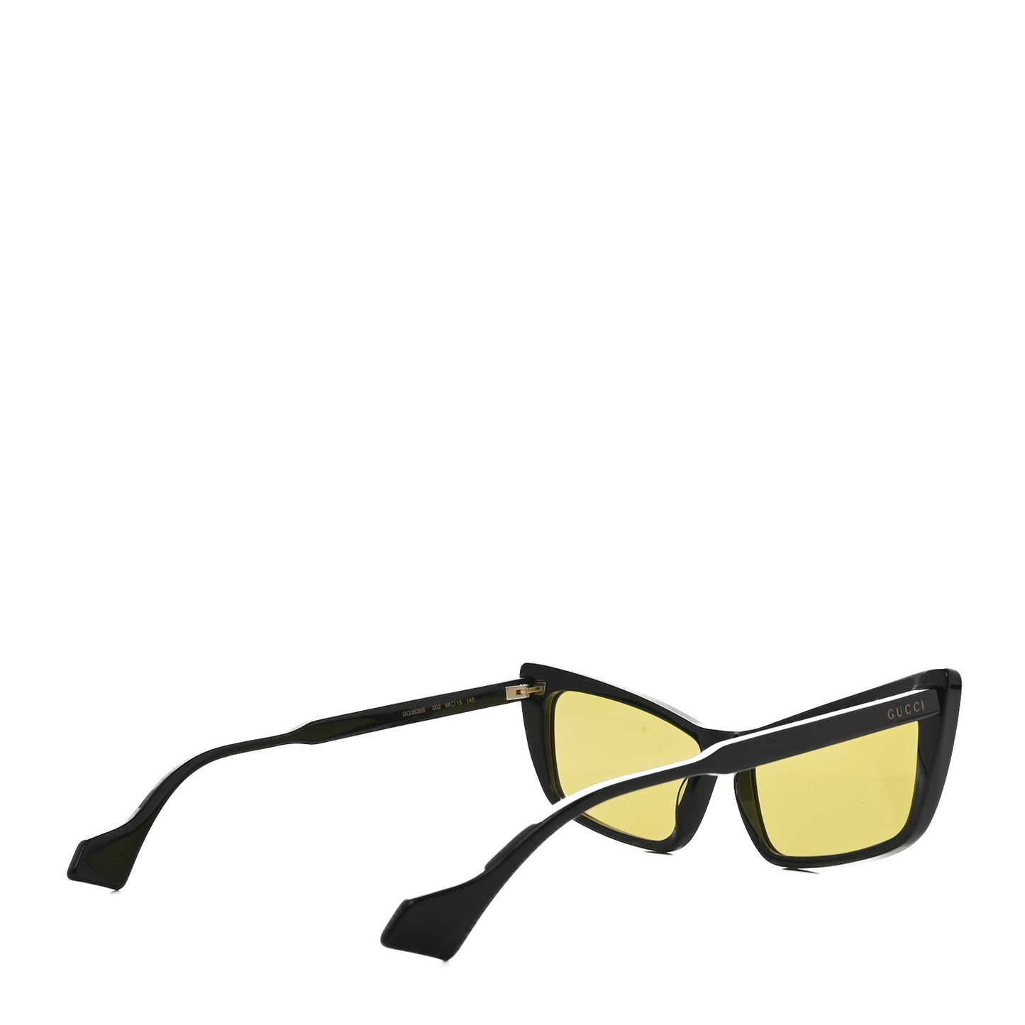 Acetate Cat Eye Sunglasses GG0626S Black Yellow