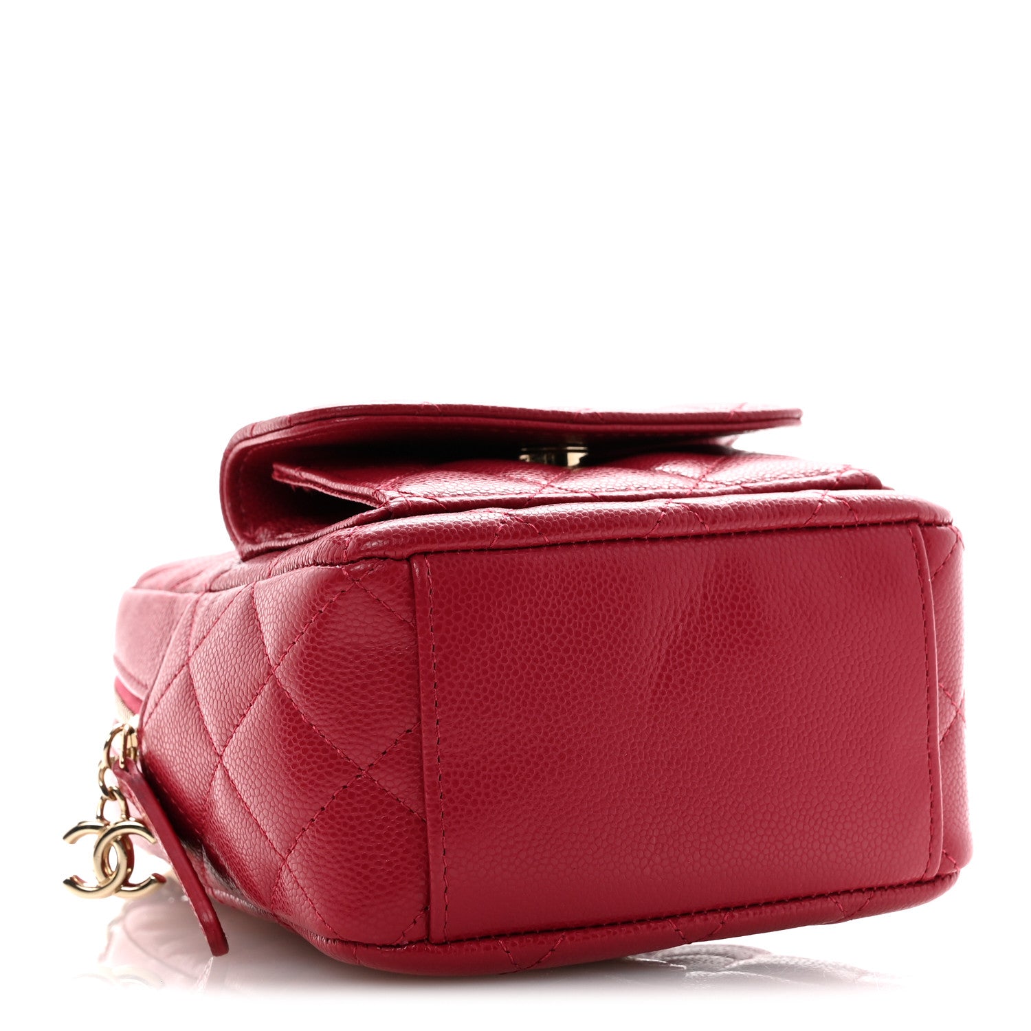 Chanel Caviar Quilted CC Mini Classic Backpack Dark Red 4 of 11