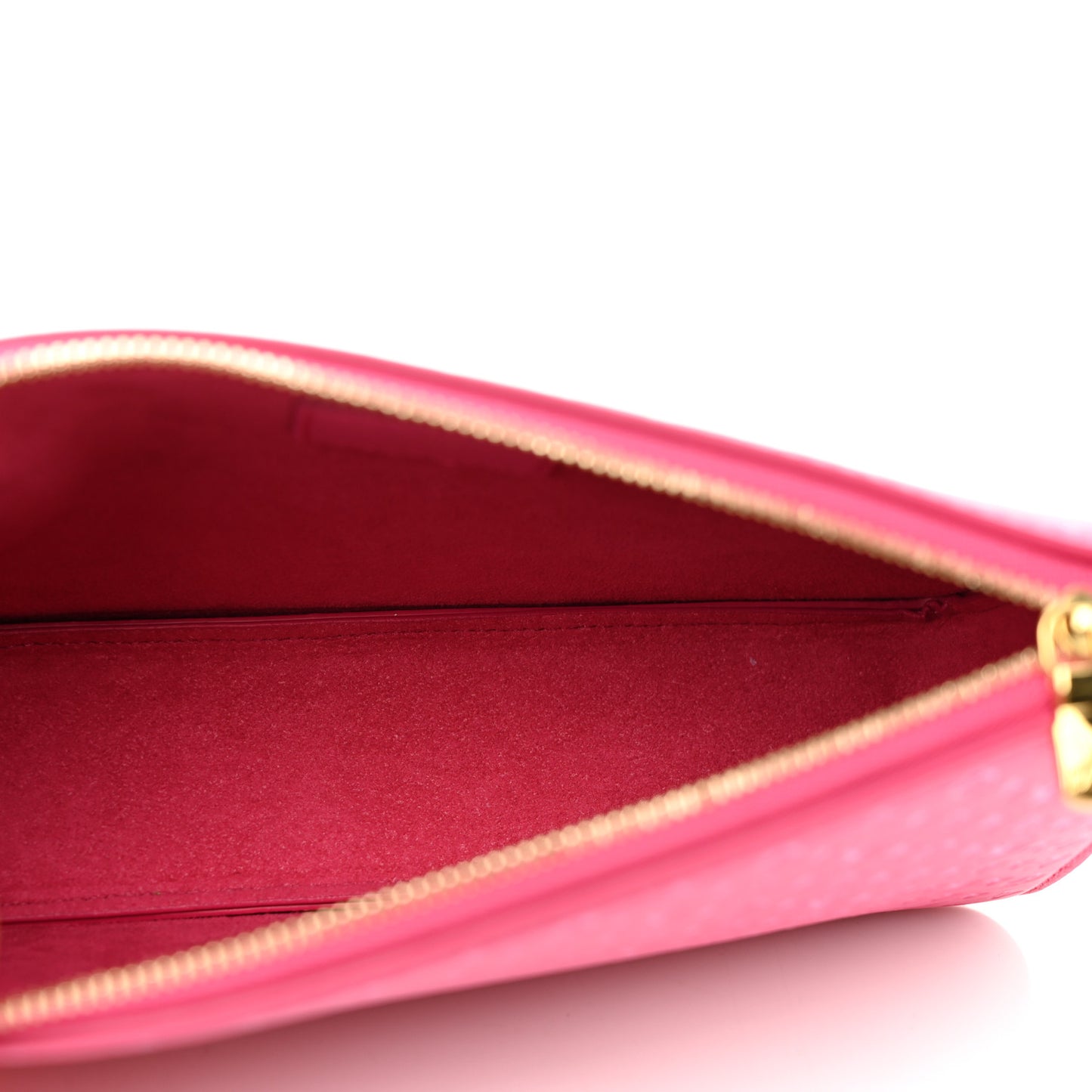 Calfskin Nanogram Embossed Lexington Pouch Rose