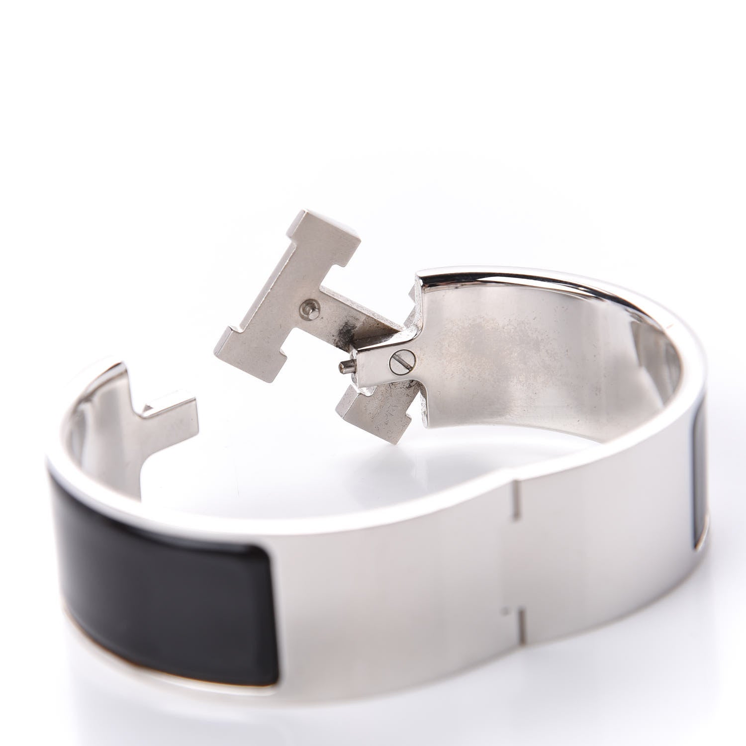 Hermes Enamel Wide Clic Clac H Bracelet PM Black 9 of 10
