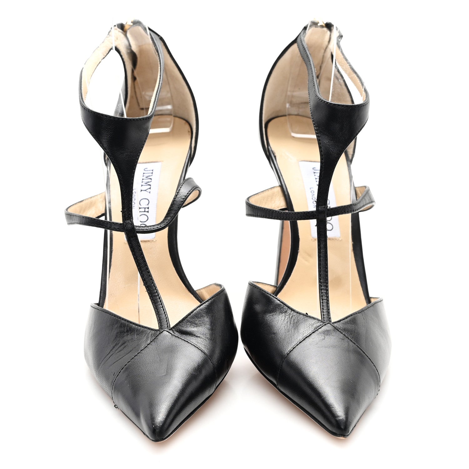 Jimmy Choo Calfskin Saoni 100 Pumps 39.5 Black 3 of 10