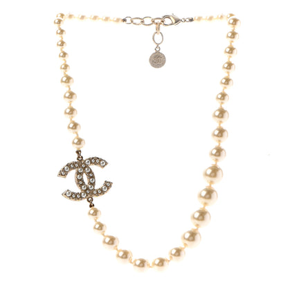 Chanel Pearl CC 100th Anniversary Necklace Light Gold 3 of 7