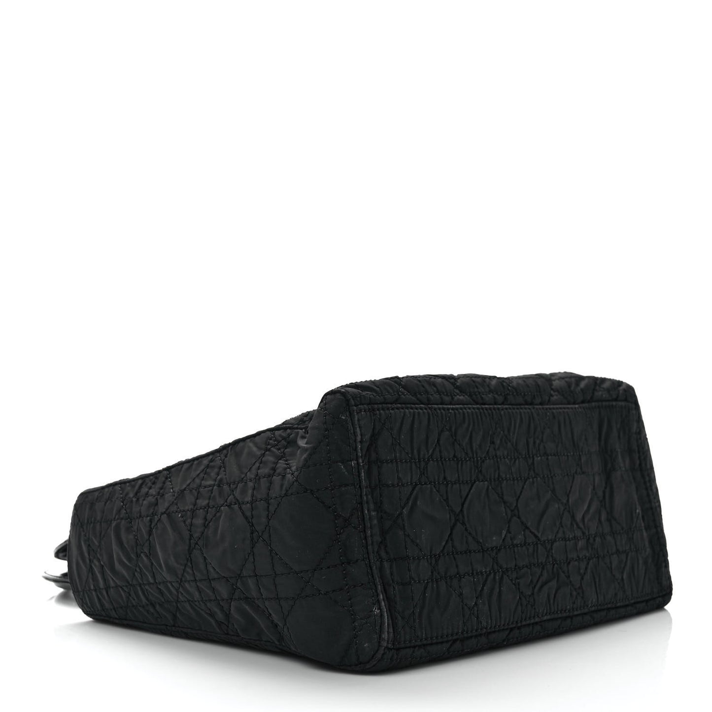 Nylon Cannage Medium Lady Dior Black