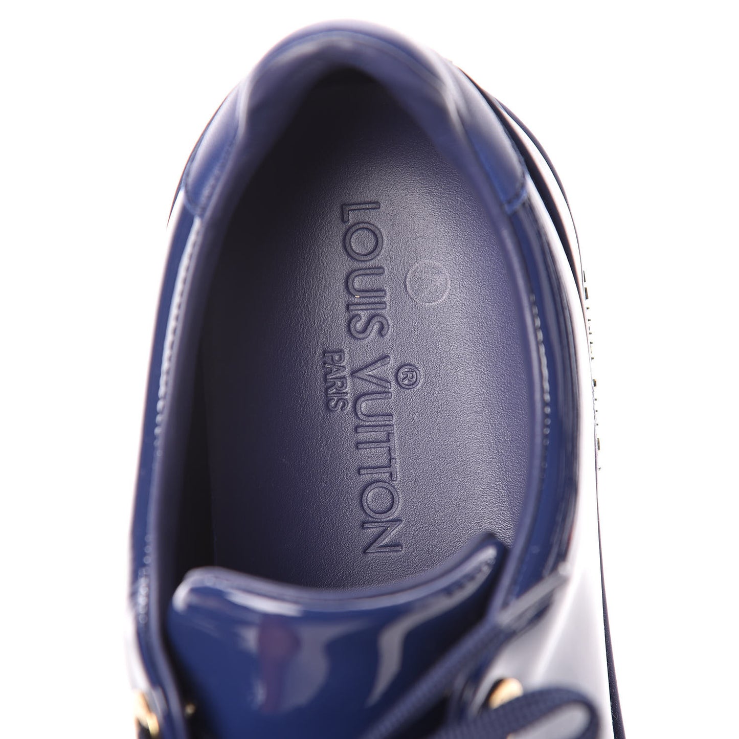 Patent Calfskin Frontrow Sneakers 36.5 Blue Nuit