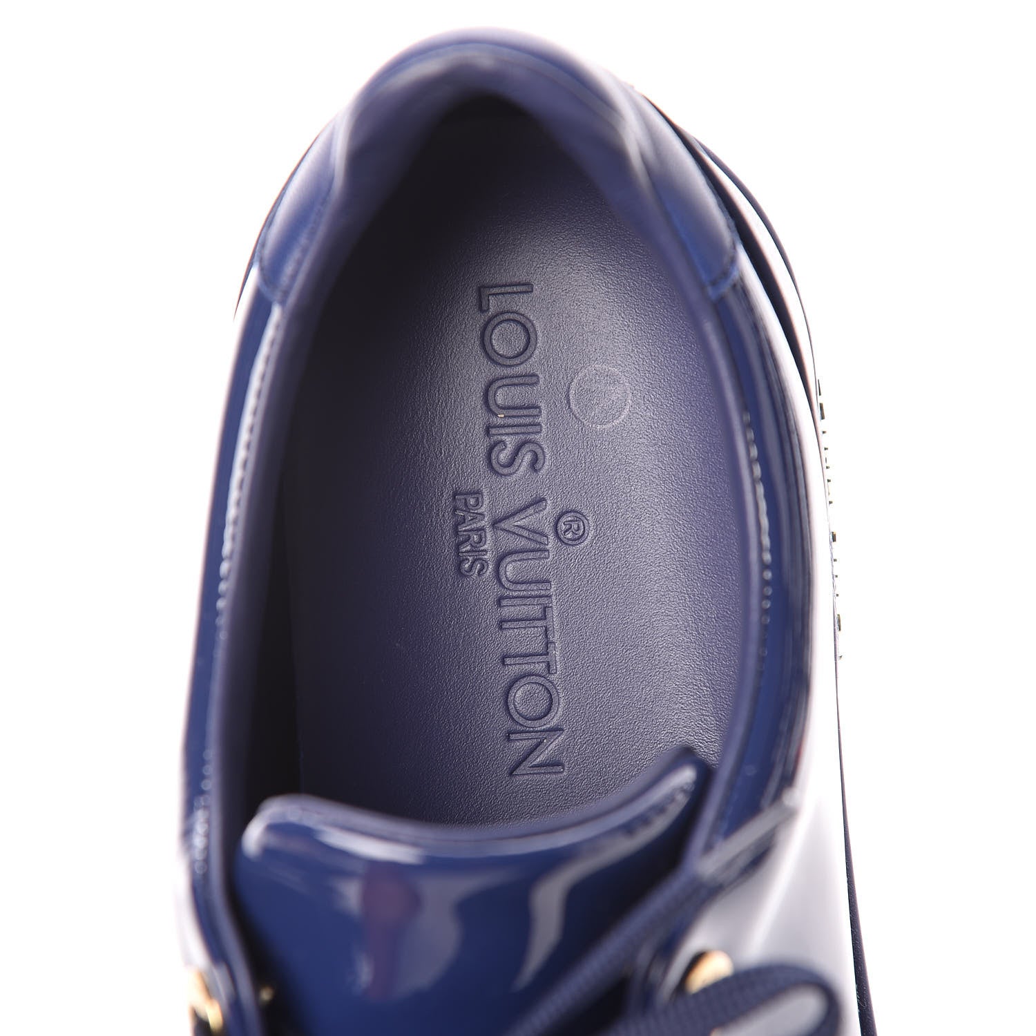 Louis Vuitton Patent Calfskin Frontrow Sneakers 36.5 Blue Nuit 7 of 7
