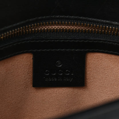Gucci Calfskin Matelasse Small GG Marmont Shoulder Bag Black 8 of 9