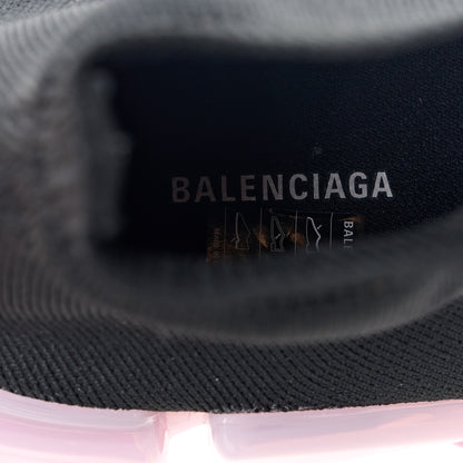 Balenciaga Technical 3D Recycled Knit Bi-Color Womens Speed 2.0 Transparent Sole Sneakers 38 Black Light Pink 7 of 9