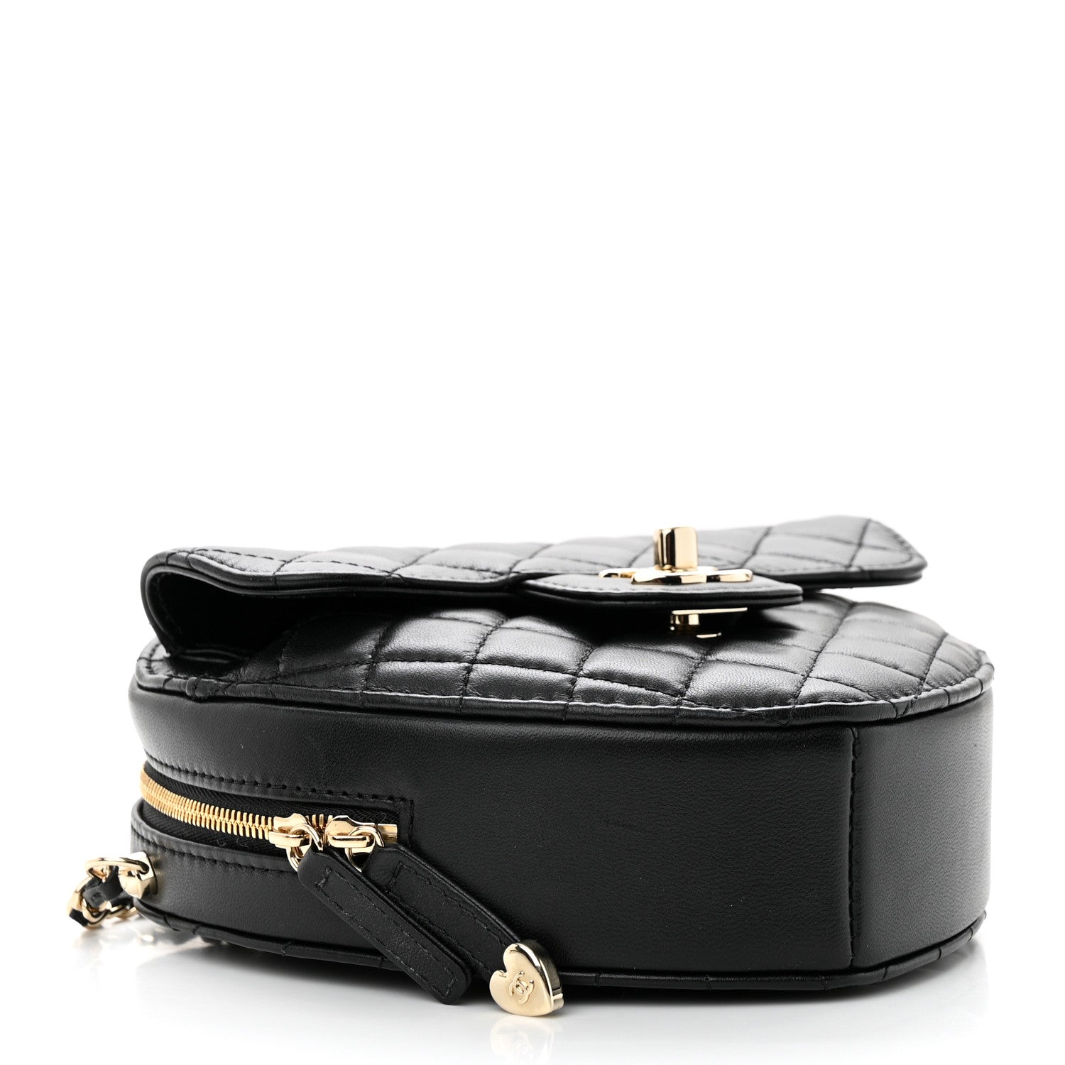 Chanel Lambskin Quilted CC In Love Heart Bag Black 4 of 11