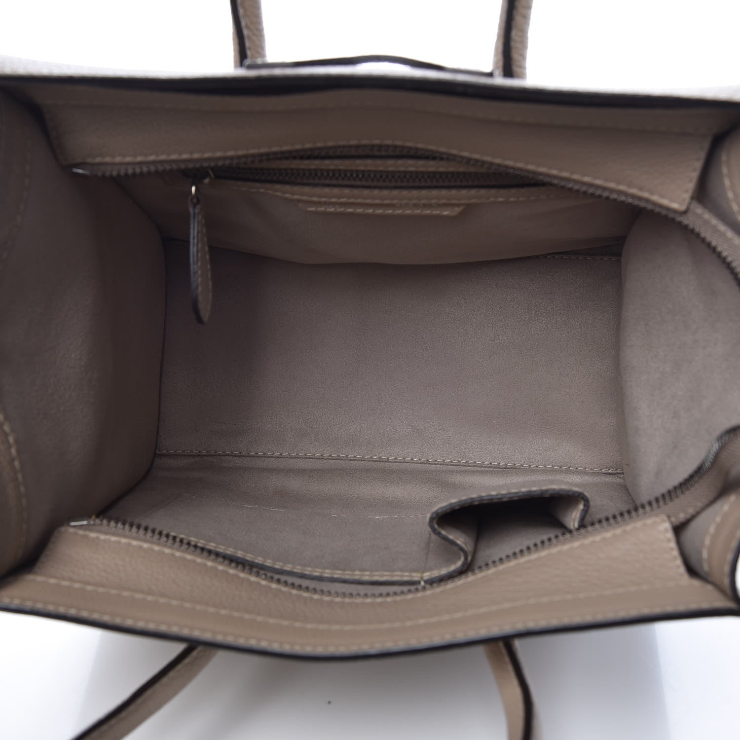 Celine Drummed Calfskin Micro Luggage Dune 5 of 11