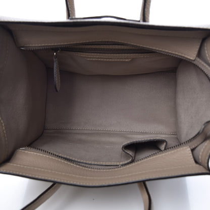 Celine Drummed Calfskin Micro Luggage Dune 5 of 11