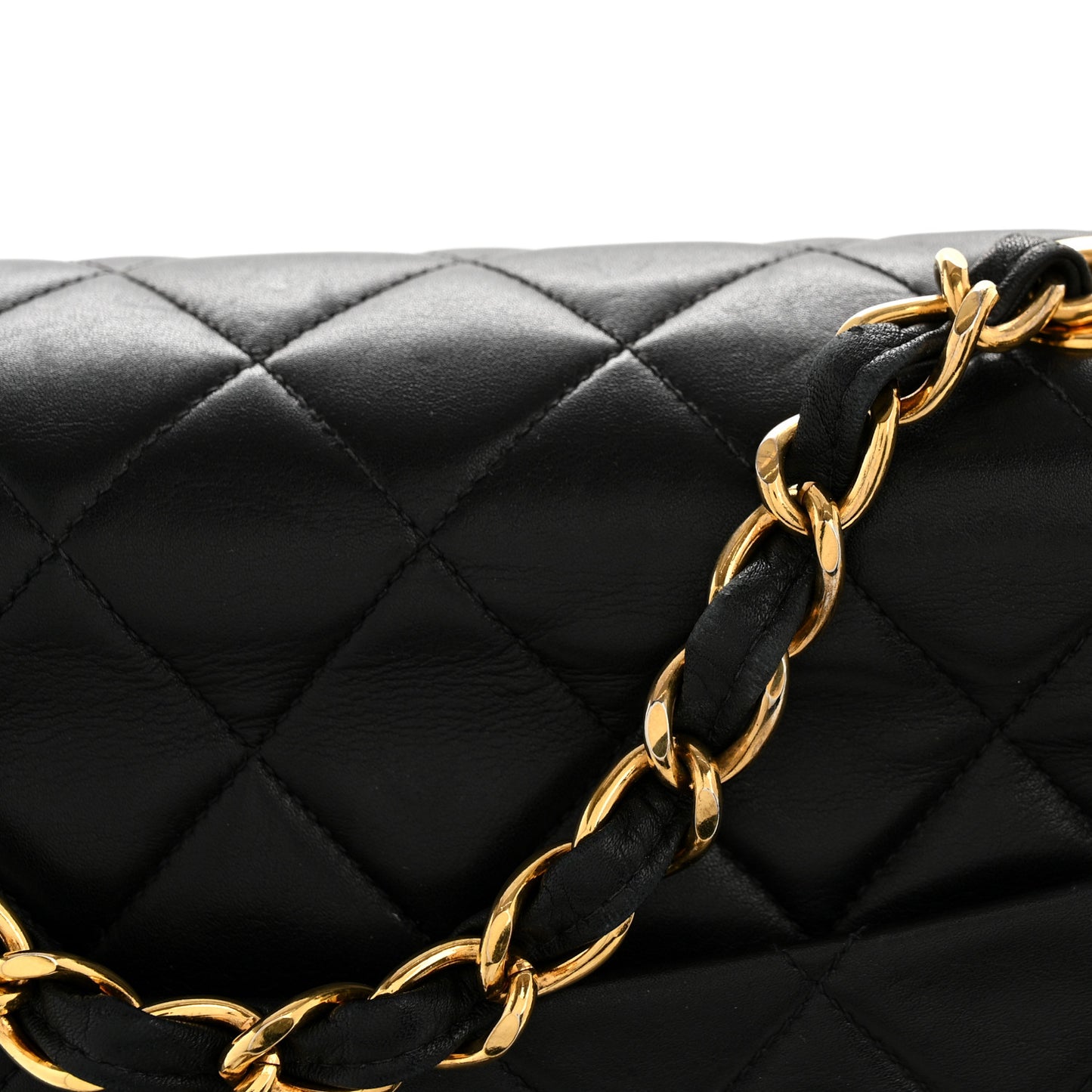 Lambskin Quilted XL Jumbo Single Flap Black