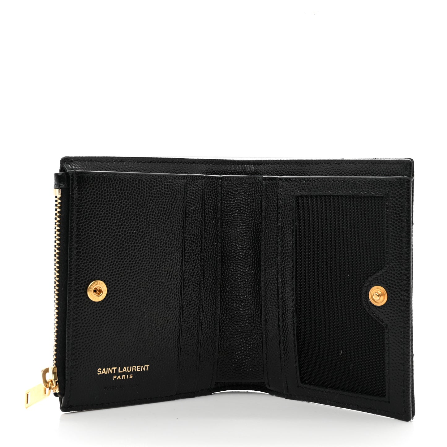 Grain De Poudre Matelasse Chevron Monogram Zipped Card Case Black