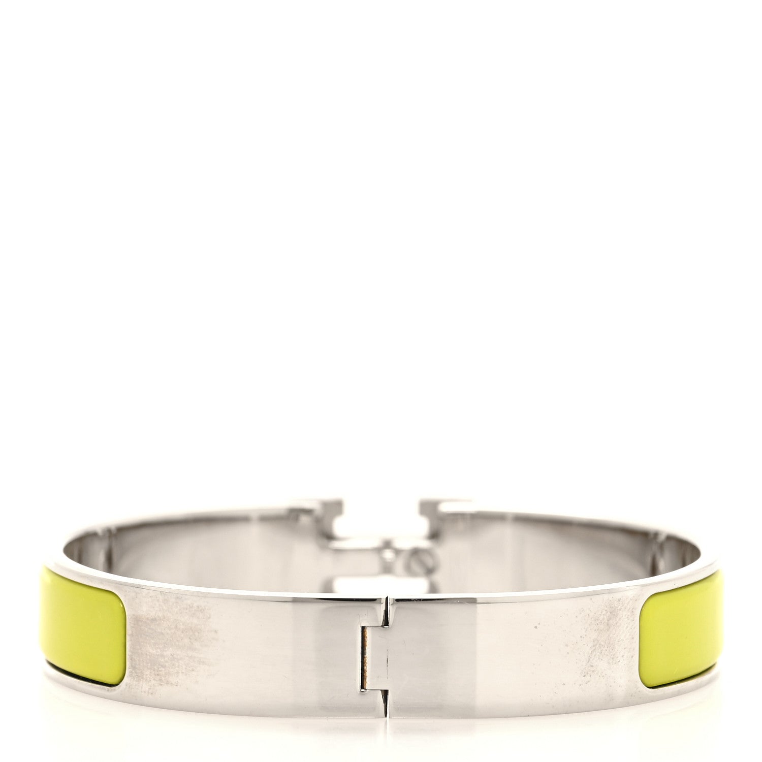 Hermes Enamel Narrow Clic Clac H Bracelet GM Soufre 3 of 4