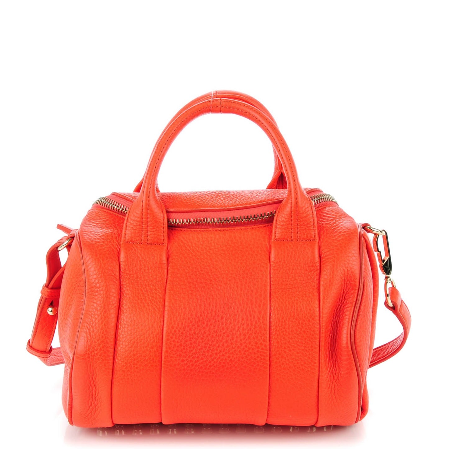 Pebbled Lambskin Rockie Tangerine Gold Hardware