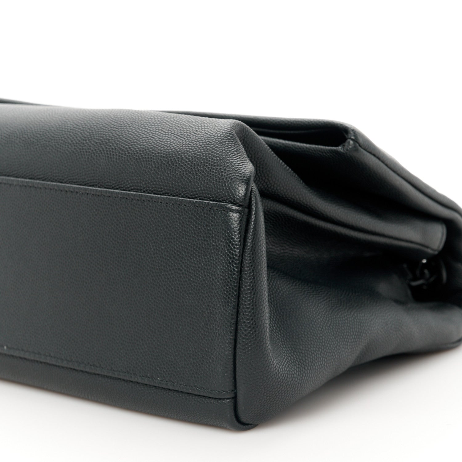 Saint Laurent Grain De Poudre Medium West Hollywood Monogram Fold-Over Black 10 of 11