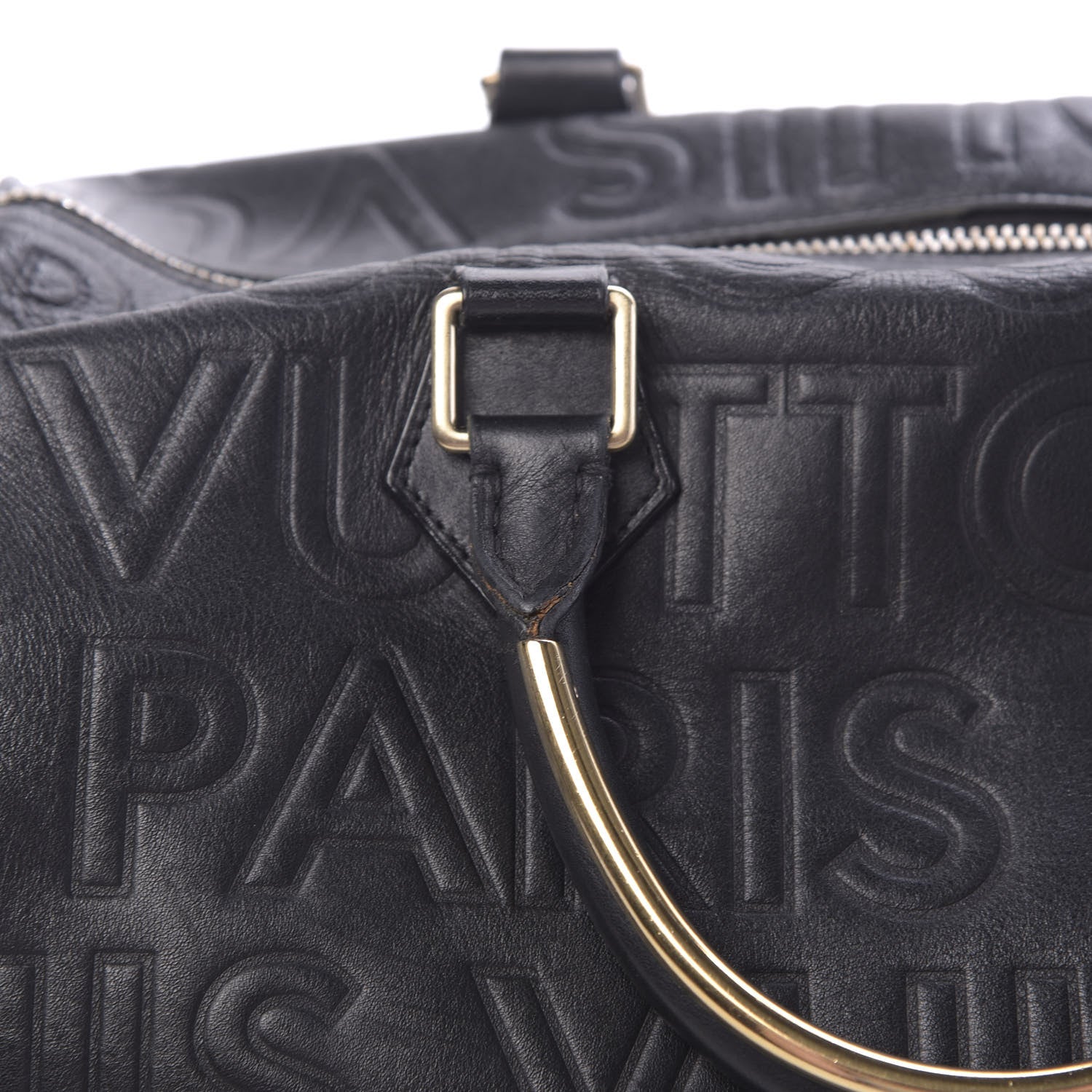 Louis Vuitton Calfskin Embossed Speedy Cube 30 Black 9 of 22