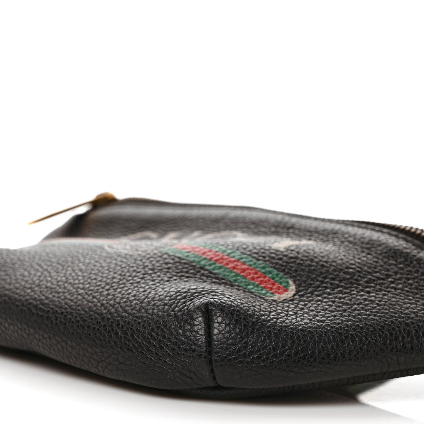 Grained Calfskin Small Logo Belt Bag Black