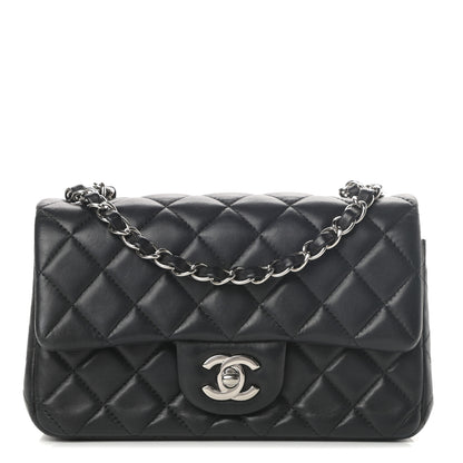 Chanel Lambskin Quilted Mini Rectangular Flap Black 1 of 11