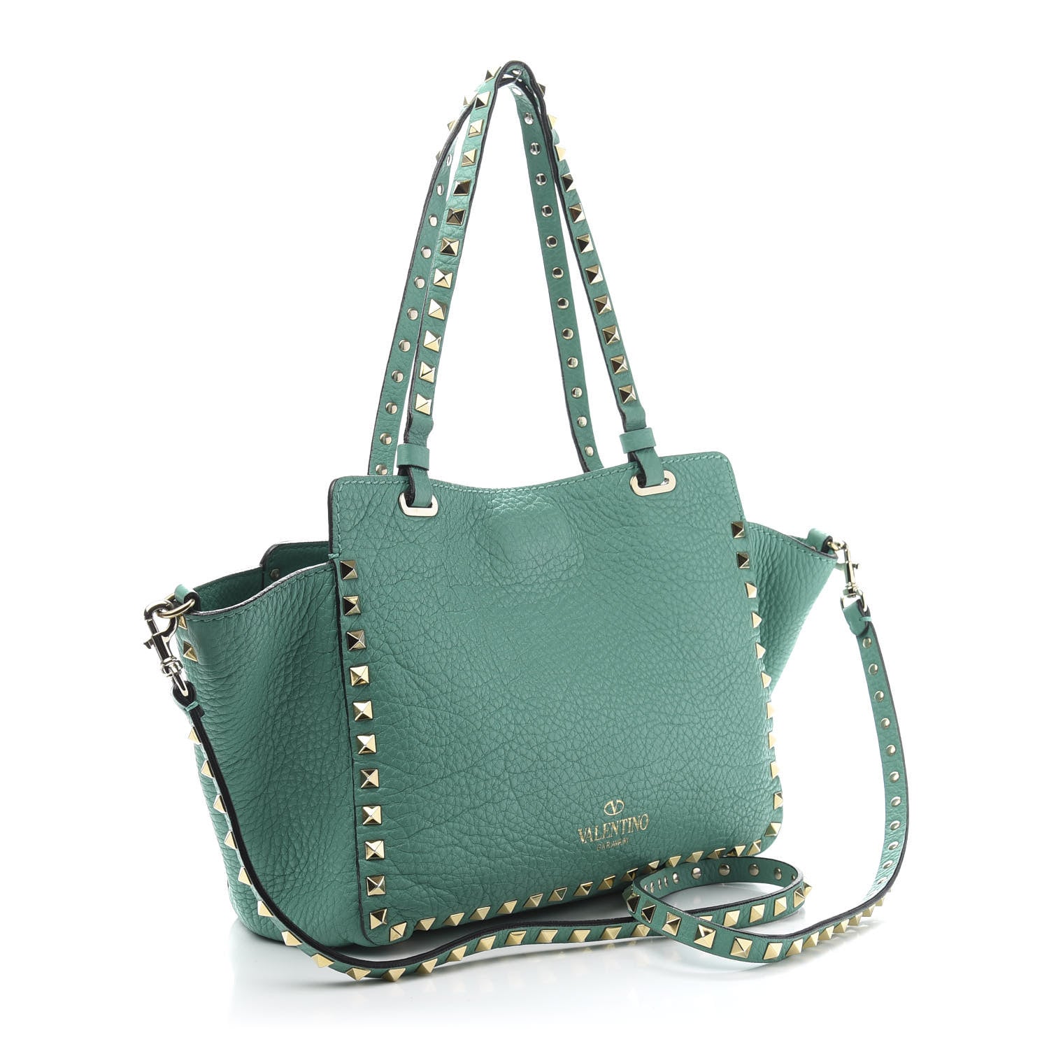 Valentino Garavani Grained Calfskin Small Rockstud Tote Colibri 3 of 12