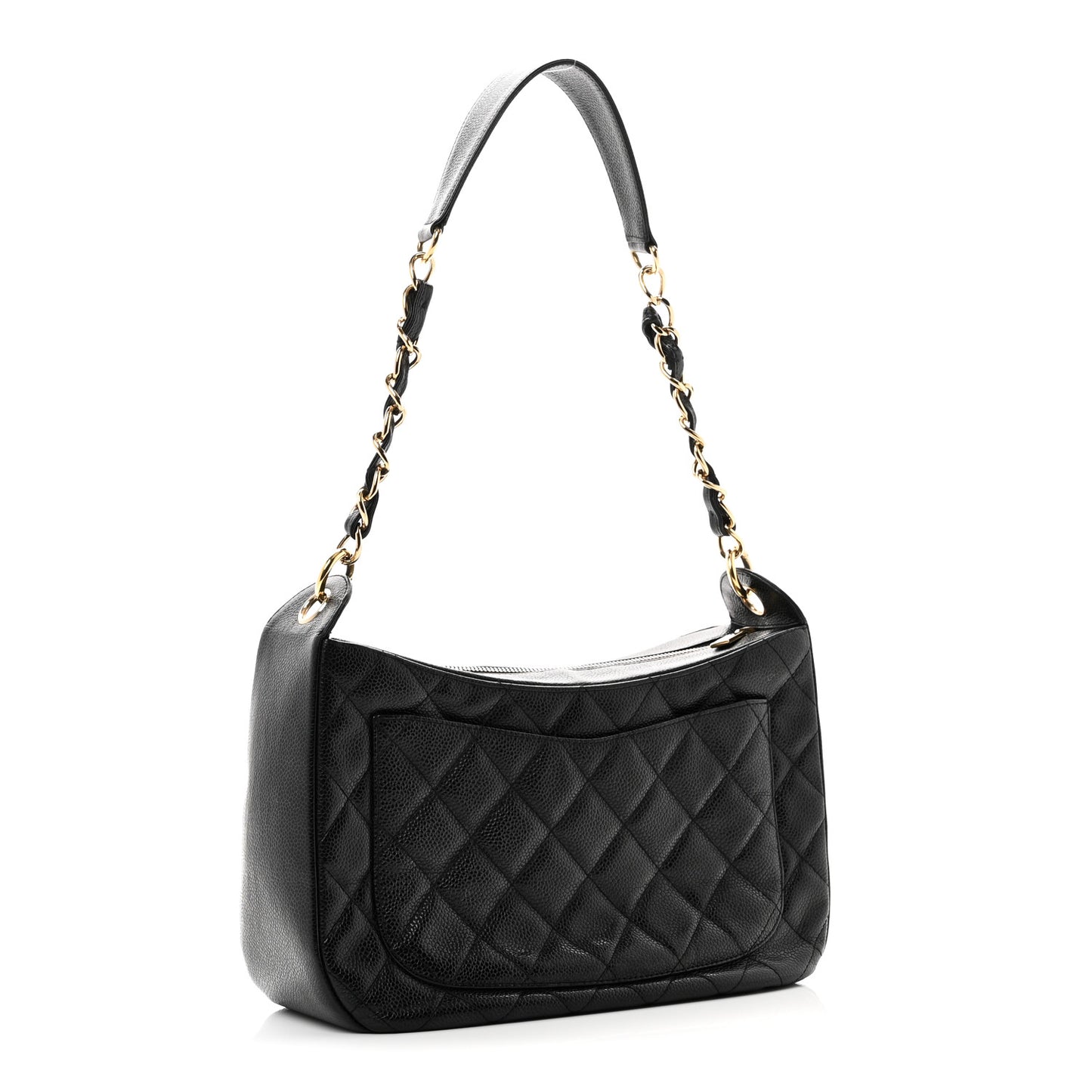 Caviar Quilted Timeless CC Shoulder Bag Black