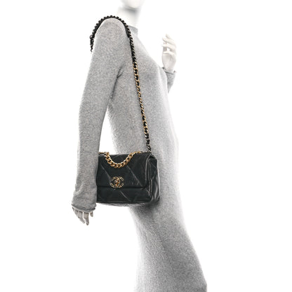 Chanel Goatskin Quilted Medium Chanel 19 Flap Black 2 of 10