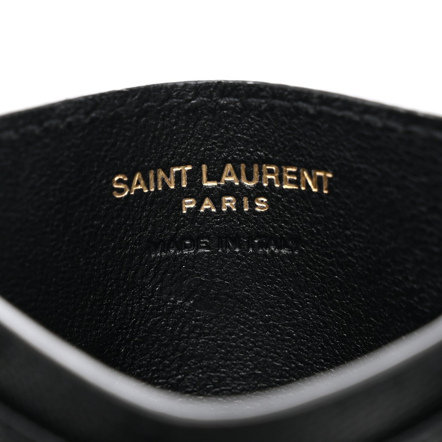 Grain De Poudre Matelasse Chevron Monogram Credit Card Case Black