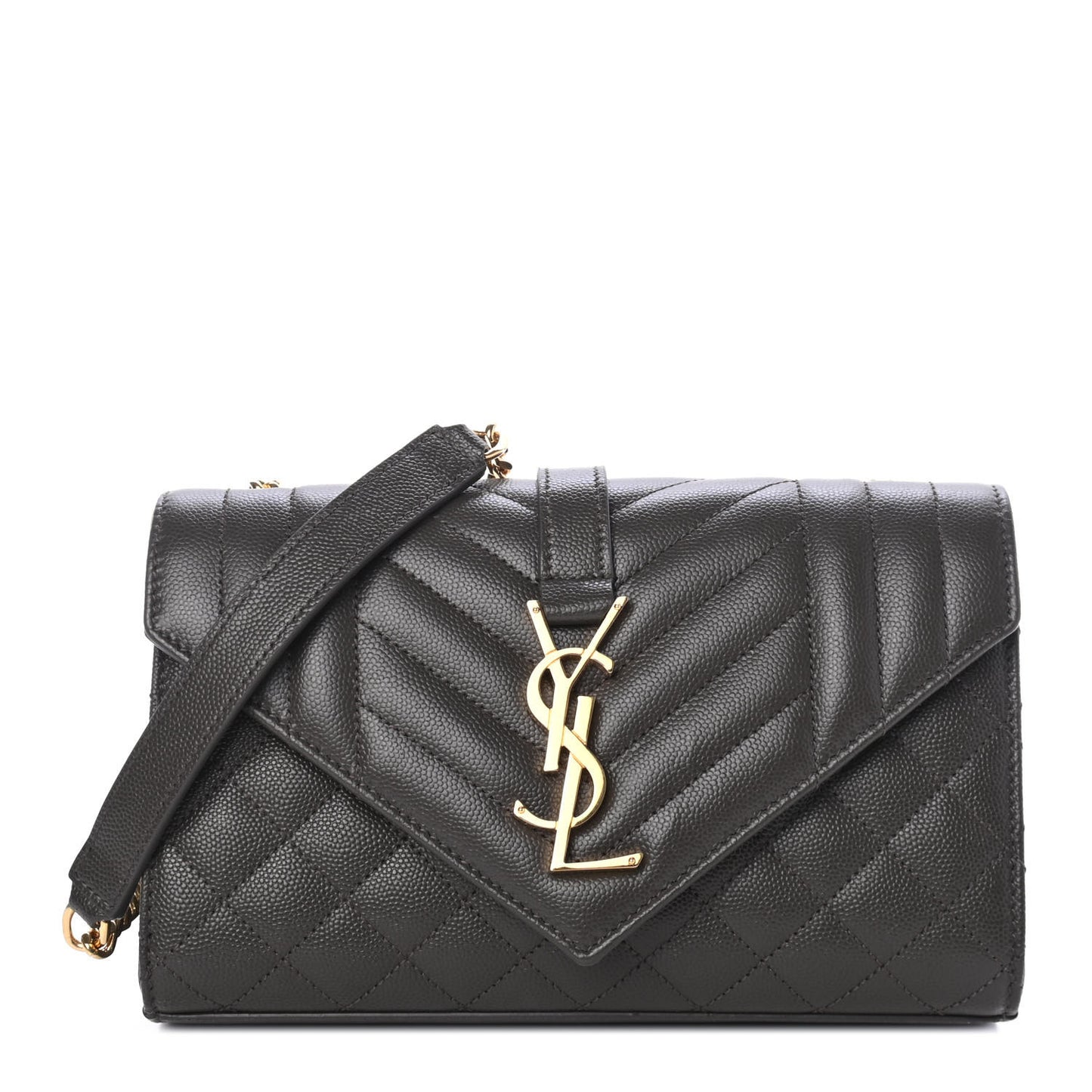 Grain De Poudre Textured Mixed Matelasse Small Triquilt Monogram Satchel Pebble