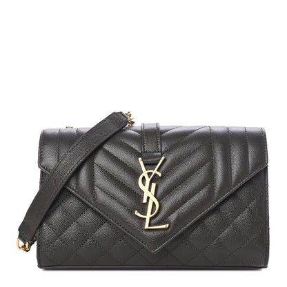 Saint Laurent Grain De Poudre Textured Mixed Matelasse Small Triquilt Monogram Satchel Pebble 1 of 4