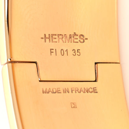 Hermes Enamel Wide Clic Clac H Bracelet GM White 5 of 5